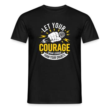 Poetry Slam Speak Loud Slam Poetry - Men's T-Shirt - black - Front - AI Model Male 178 light (178cm)