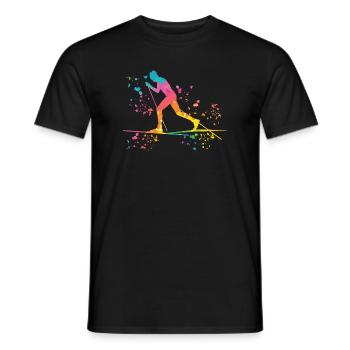 Ski de fond Ski de fond - T-shirt homme - noir - Devant - AI Model Male 178 light (178cm)