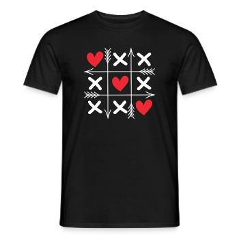 Maillon en forme de cœurs de Corpion pour couples assortis mignons - T-shirt homme - noir - Devant - AI Model Male 178 light (178cm)