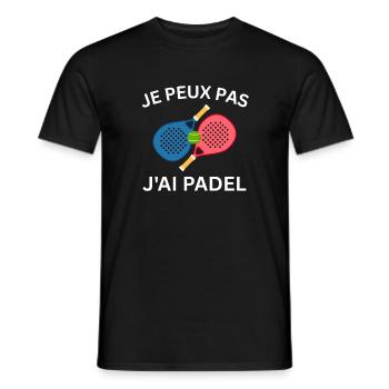 Ich kann kein Padel haben - Männer T-Shirt - Schwarz - Vorne - AI Model Male 178 light (178cm)