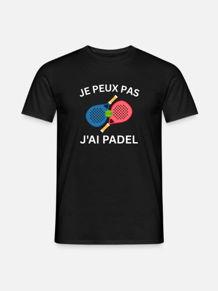 Je peux pas j'ai Padel - T-shirt homme - noir