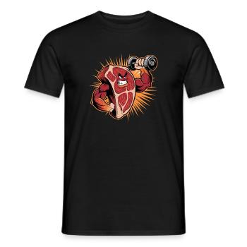 Musculation en musculation, musculation, fitness amusant - T-shirt homme - noir - Devant - AI Model Male 178 light (178cm)