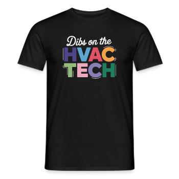 Funny HVAC Technician Saying Repair Expert - Men's T-Shirt - black - Front - AI Model Male 178 light (178cm)
