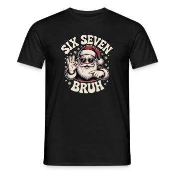 Six Sept Bruh Cool Père Noël Anniversaire de Noël - T-shirt homme - noir - Devant - AI Model Male 178 light (178cm)