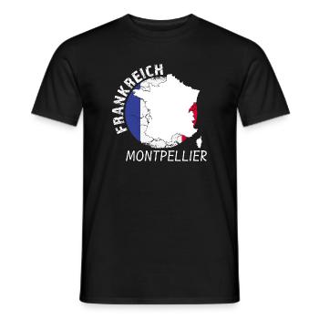 Montpellier - Männer T-Shirt - Schwarz - Vorne - AI Model Male 178 light (178cm)