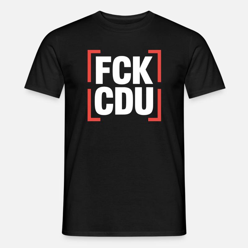 FCK CDU  - Anti CDU/CSU Logo - Männer T-Shirt - Schwarz