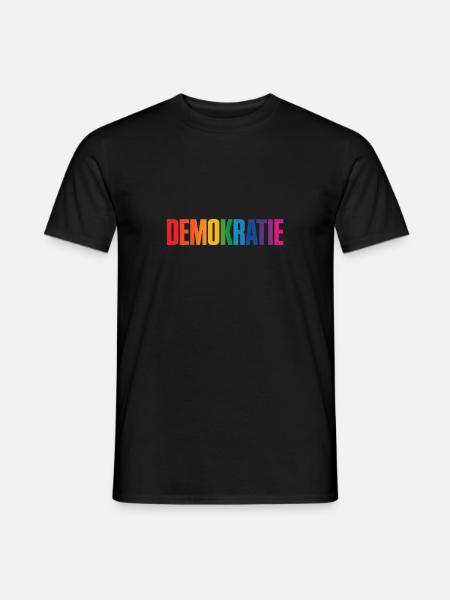 Democracy - Cool Pride Logo - Men's T-Shirt - black