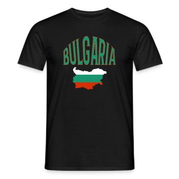 Bulgaria - Men's T-Shirt - black - Front - AI Model Male 178 light (178cm)
