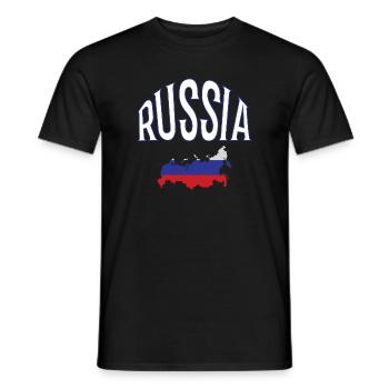Russie - T-shirt homme - noir - Devant - AI Model Male 178 light (178cm)