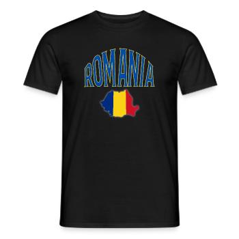 Roumanie - T-shirt homme - noir - Devant - AI Model Male 178 light (178cm)
