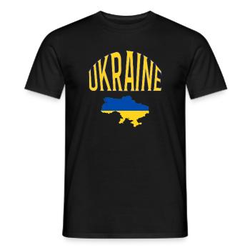 Ukraine - Men's T-Shirt - black - Front - AI Model Male 178 light (178cm)