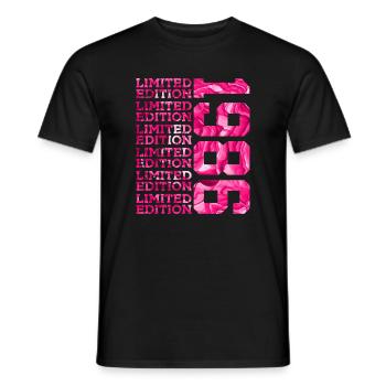 ÉDITION LIMITÉE 1986 40 ANS DE ROSE 40E ANNIVERSAIRE - T-shirt homme - noir - Devant - AI Model Male 178 light (178cm)