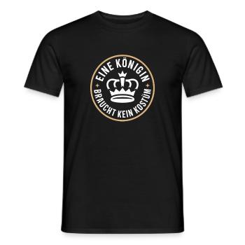 Queen doesn't need a costume disguise carnival - Men's T-Shirt - black - Front - AI Model Male 178 light (178cm)