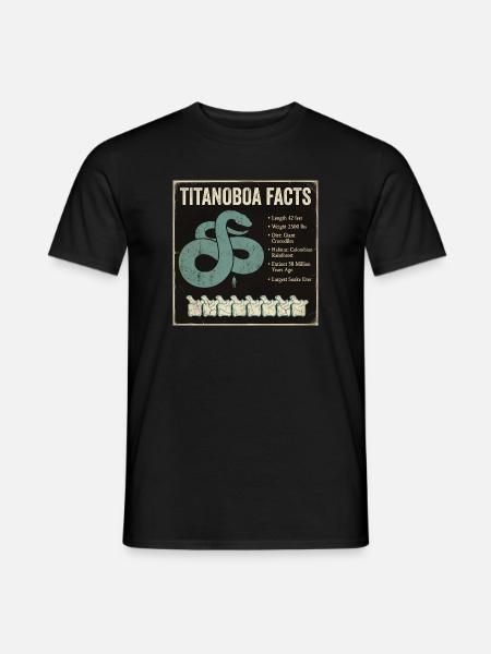 Titanoboa Facts Größte Schlange Der Urzeit - Männer T-Shirt - Schwarz