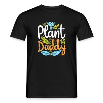 Plant Daddy – Fun Botany & Plant Lover - Men's T-Shirt - black - Front - AI Model Male 178 light (178cm)