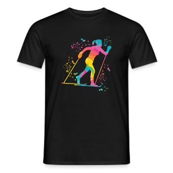 Ski de fond Ski de fond - T-shirt homme - noir - Devant - AI Model Male 178 light (178cm)