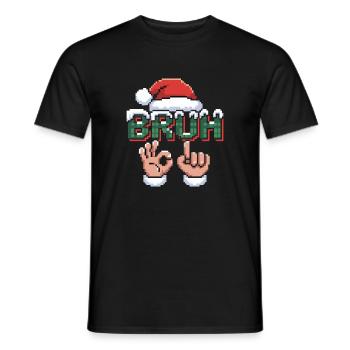 Santa 67 Bruh Christmas Meme - Men's T-Shirt - black - Front - AI Model Male 178 light (178cm)