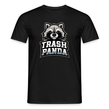 Trash Panda Waschbär Emblem - Männer T-Shirt - Schwarz - Vorne - AI Model Male 178 light (178cm)