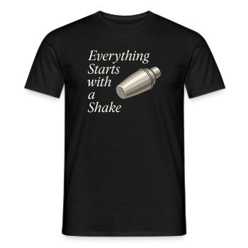 Shaker Steckt Fest Anfänger-mixologe - Männer T-Shirt - Schwarz - Vorne - AI Model Male 178 light (178cm)
