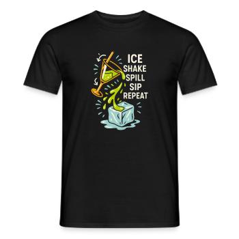 Shaker Steckt Fest Anfänger-mixologe - Männer T-Shirt - Schwarz - Vorne - AI Model Male 178 light (178cm)