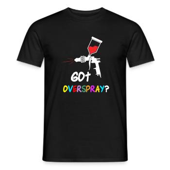 Overspray Colorful Artist Painter Art - Men's T-Shirt - black - Front - AI Model Male 178 light (178cm)