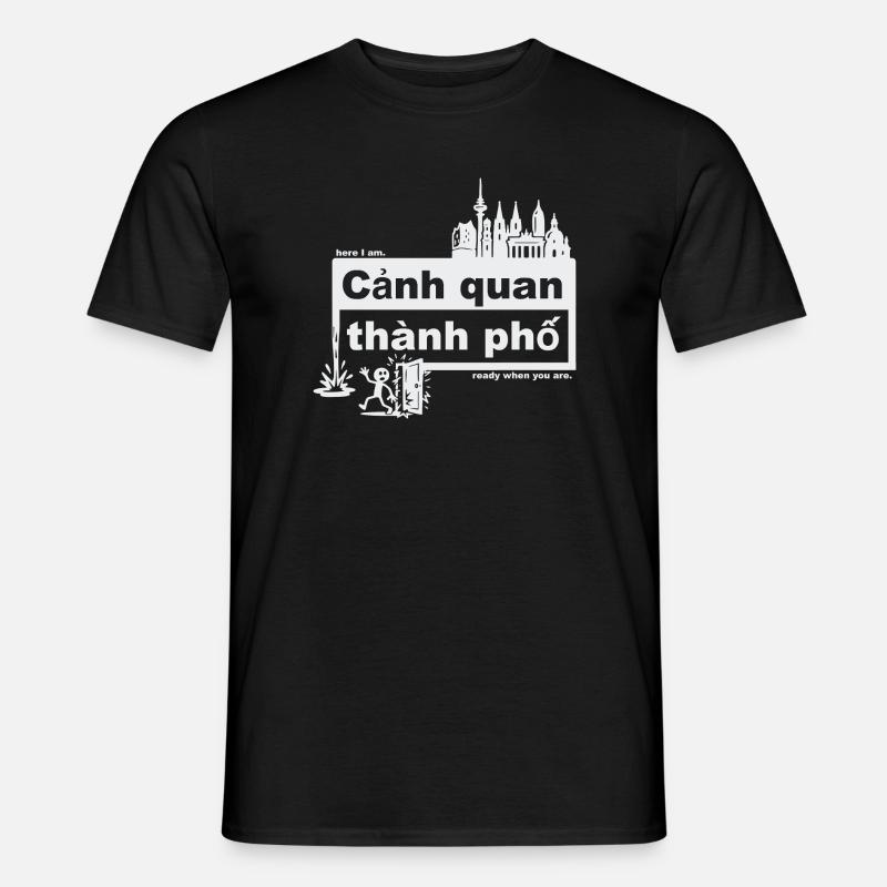 Stadtbild - vietnamesisch - ready when you are - Männer T-Shirt - Schwarz