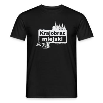 Paysage urbain - Polonais - prêt quand vous voulez - T-shirt homme - noir - Devant - AI Model Male 178 light (178cm)