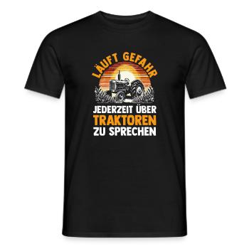 Trecker Landwirt Bauer Traktorfahrer Traktor - Männer T-Shirt - Schwarz - Vorne - AI Model Male 178 light (178cm)