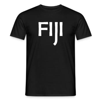 Fidji - Fidji - Îles - Pacifique - Mers du Sud - T-shirt homme - noir - Devant - AI Model Male 178 light (178cm)