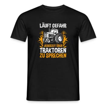 Trecker Landwirt Bauer Traktorfahrer Traktor - Männer T-Shirt - Schwarz - Vorne - AI Model Male 178 light (178cm)