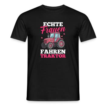 Trecker Landwirt Bauer Traktorfahrer Traktor - Männer T-Shirt - Schwarz - Vorne - AI Model Male 178 light (178cm)