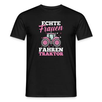 Tracteur Fermier Fermier Conducteur de tracteur Tracteur - T-shirt homme - noir - Devant - AI Model Male 178 light (178cm)