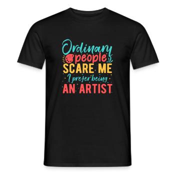 Artist Painter I Prefer Being An Artist Gift Idea - Men's T-Shirt - black - Front - AI Model Male 178 light (178cm)