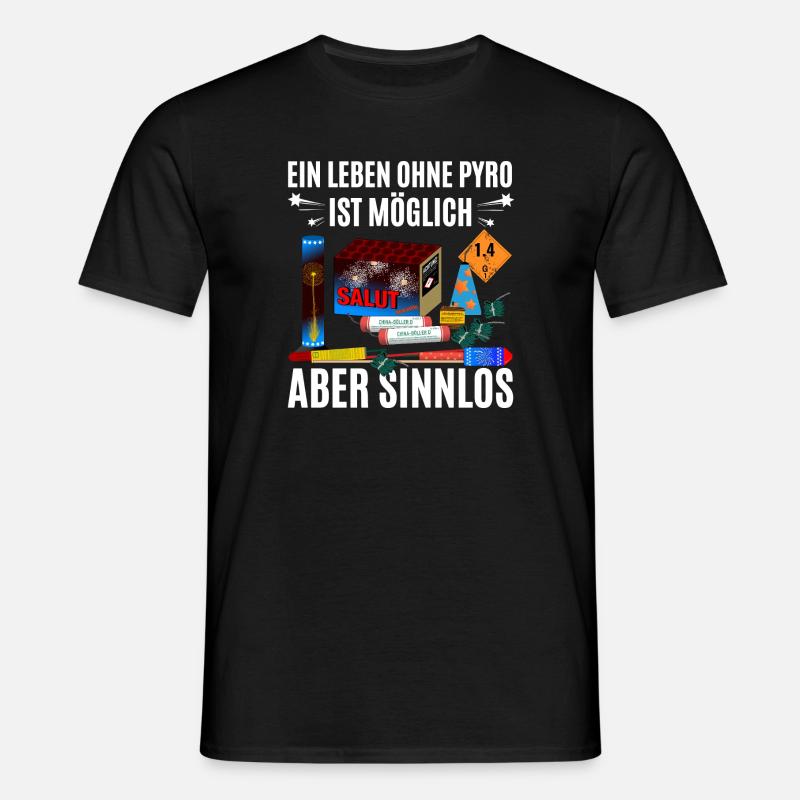 Pyro Experte - Männer T-Shirt - Schwarz