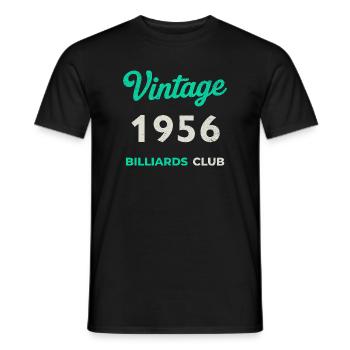 Vintage 1956 – Billiards Club Retro Geburtsjahr - Männer T-Shirt - Schwarz - Vorne - AI Model Male 178 light (178cm)