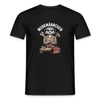 Meerkat Real DIYer Man Craftsman - Men's T-Shirt - black - Front - AI Model Male 178 light (178cm)