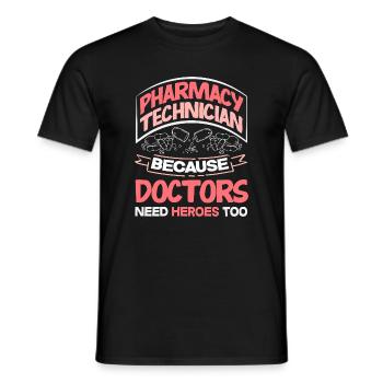 Apotheker Pharmazeutisch-technischer - Männer T-Shirt - Schwarz - Vorne - AI Model Male 178 light (178cm)