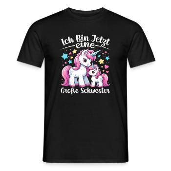 Große Schwester Einhornliebhaber Ältere Baby - Männer T-Shirt - Schwarz - Vorne - AI Model Male 178 light (178cm)