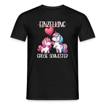 Große Schwester Einhornliebhaber Ältere Baby - Männer T-Shirt - Schwarz - Vorne - AI Model Male 178 light (178cm)