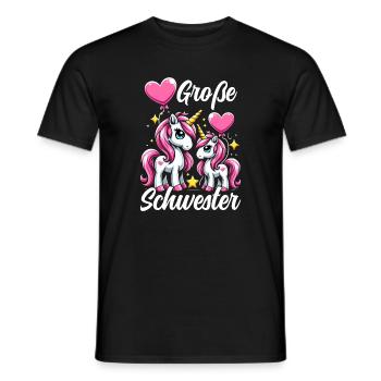 Große Schwester Einhornliebhaber Ältere Baby - Männer T-Shirt - Schwarz - Vorne - AI Model Male 178 light (178cm)