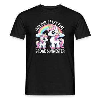 Große Schwester Einhornliebhaber Ältere Baby - Männer T-Shirt - Schwarz - Vorne - AI Model Male 178 light (178cm)