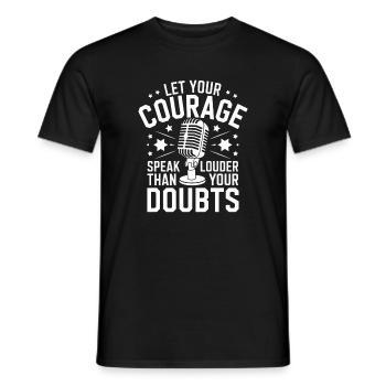Poetry Slam Speak Loud Slam Poetry - Men's T-Shirt - black - Front - AI Model Male 178 light (178cm)