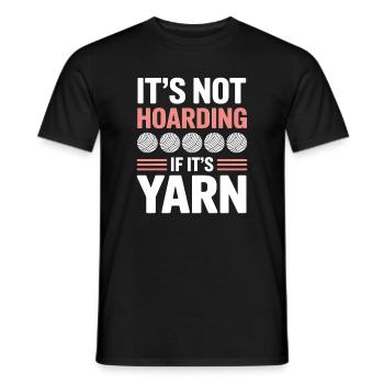 Stricken Spruch Häkeln DIY Lustiges Wolle Geschenk - Männer T-Shirt - Schwarz - Vorne - AI Model Male 178 light (178cm)