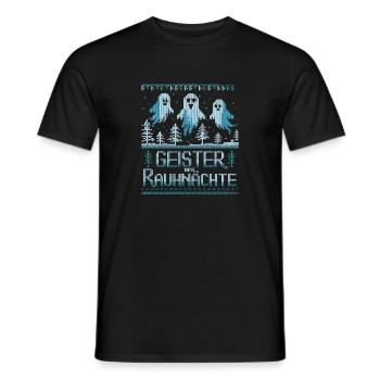  Geister Der Rauhnächte Winterlicher Geisterspaß - Männer T-Shirt - Schwarz - Vorne - AI Model Male 178 light (178cm)