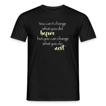 Change next - Men's T-Shirt - black - Front - AI Model Male 178 light (178cm)