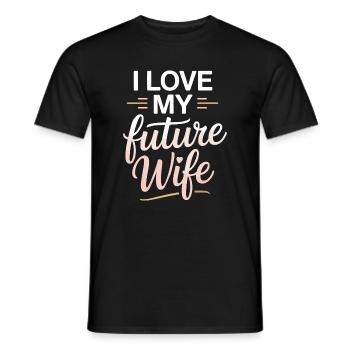 J’aime ma future femme - T-shirt homme - noir - Devant - AI Model Male 178 light (178cm)