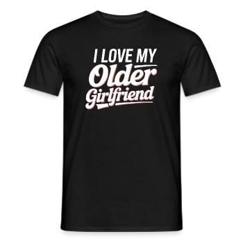 I Love My Older Girlfriend - Men's T-Shirt - black - Front - AI Model Male 178 light (178cm)