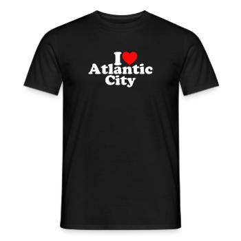 J’adore Atlantic City - USA - New Jersey - Amérique - T-shirt homme - noir - Devant - AI Model Male 178 light (178cm)