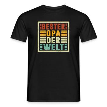 Le meilleur grand-père du monde offre Noël - T-shirt homme - noir - Devant - AI Model Male 178 light (178cm)
