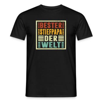 Best Stepdad In The World Gifts Christmas - Men's T-Shirt - black - Front - AI Model Male 178 light (178cm)
